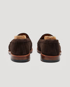 6176F Penny Loafer in Chocolate Suede, Van Last