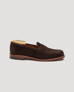 6176F Penny Loafer in Chocolate Suede, Van Last