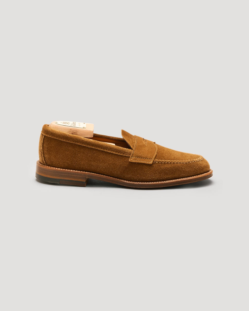 6243F Unlined Leisure Handsewn Penny Loafer in Snuff Suede, Van Last