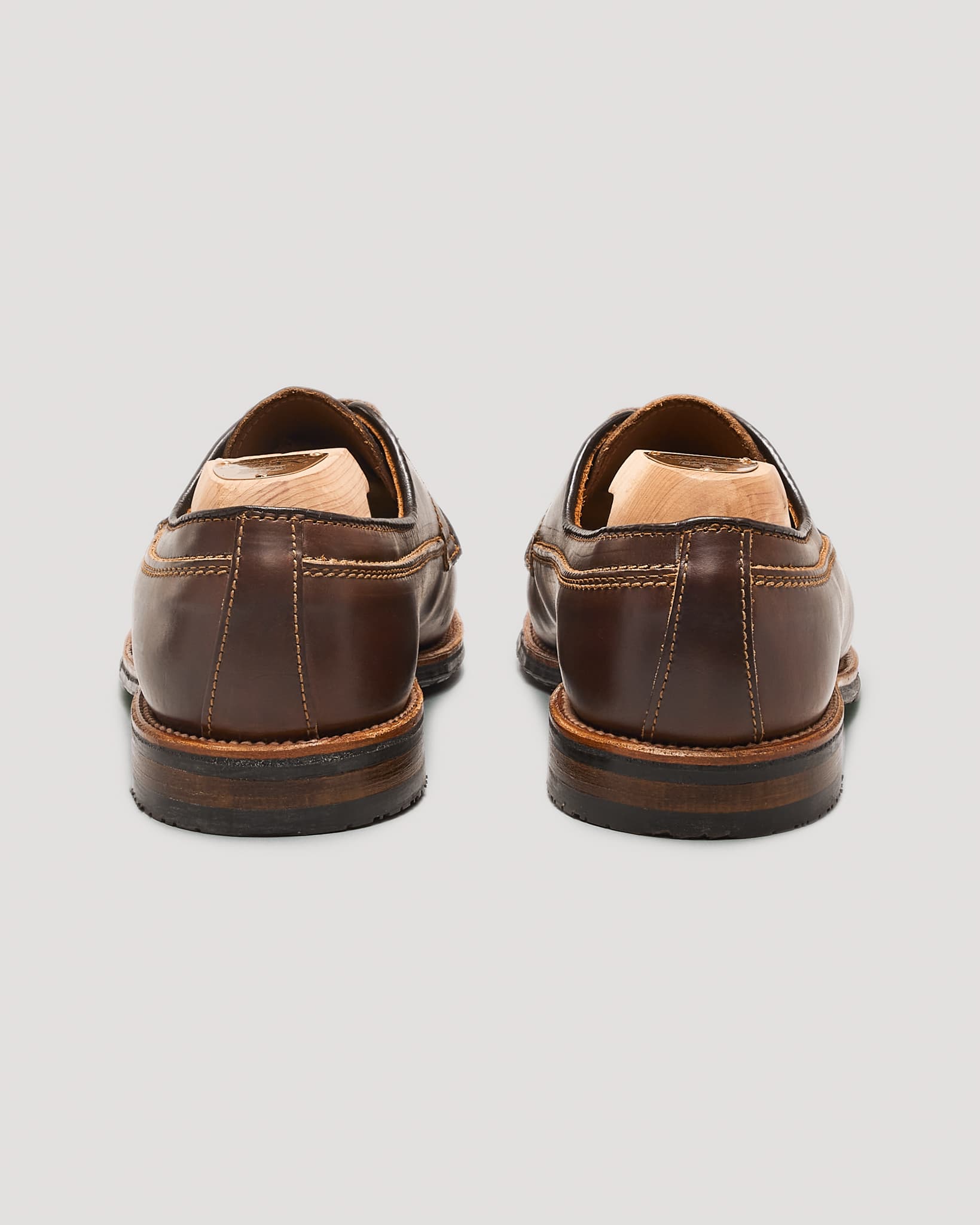 734L Unlined Mocc Toe Blucher in Brown Chromexcel, Van Last