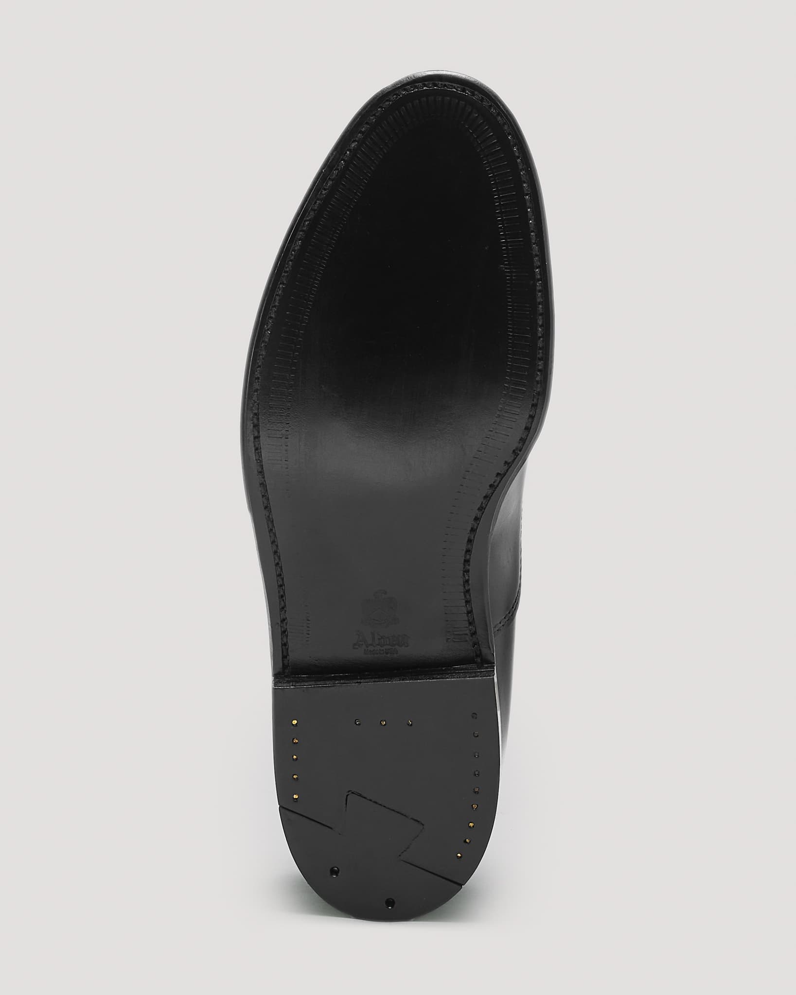 932 Plain Toe Balmoral Oxford in Black Calfskin, Aberdeen Last