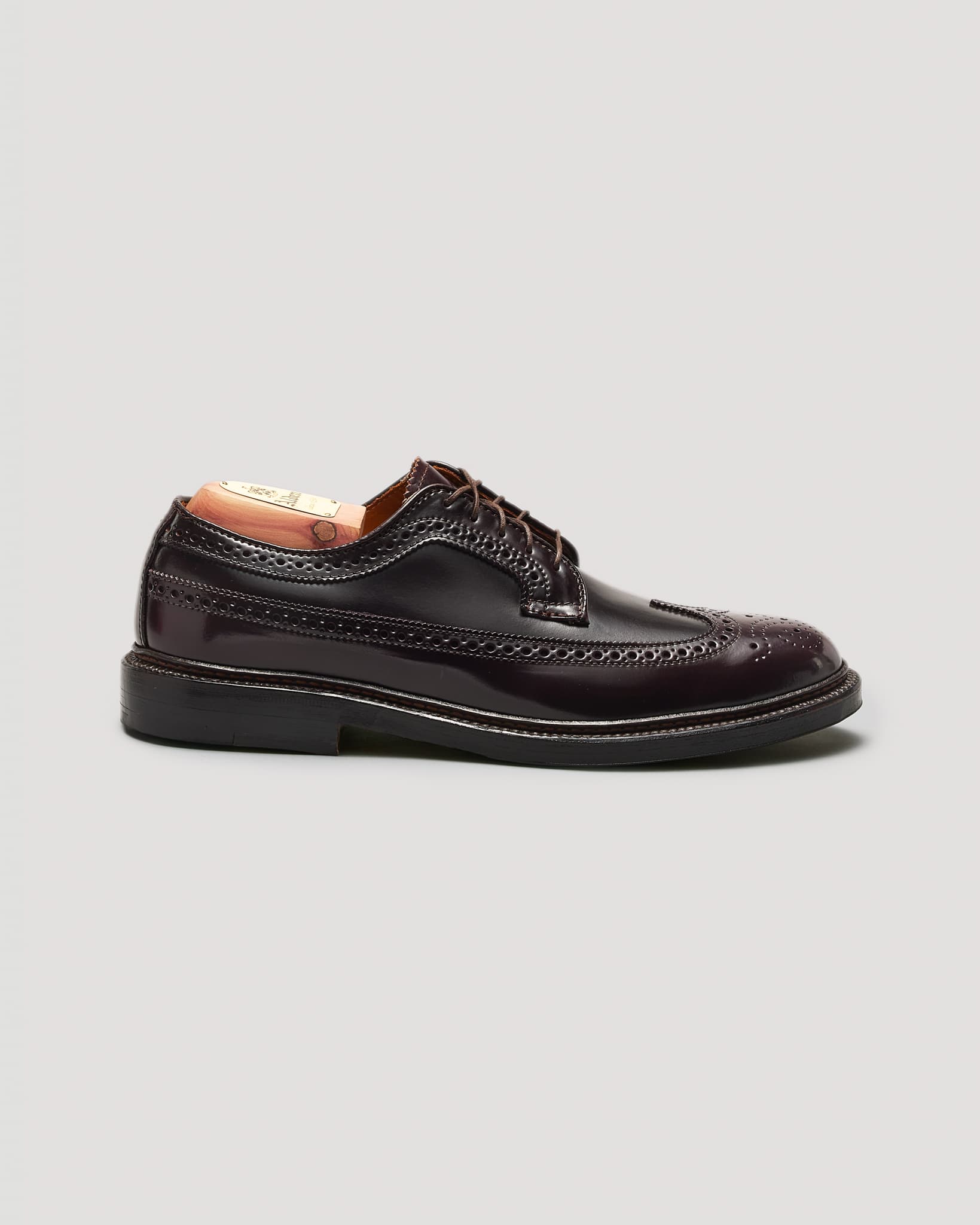 975 Long Wing Blucher in Color 8 Shell Cordovan, Barrie Last