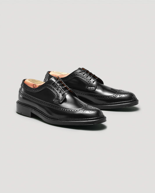 9751 Long Wing Blucher in Black Shell Cordovan, Barrie Last