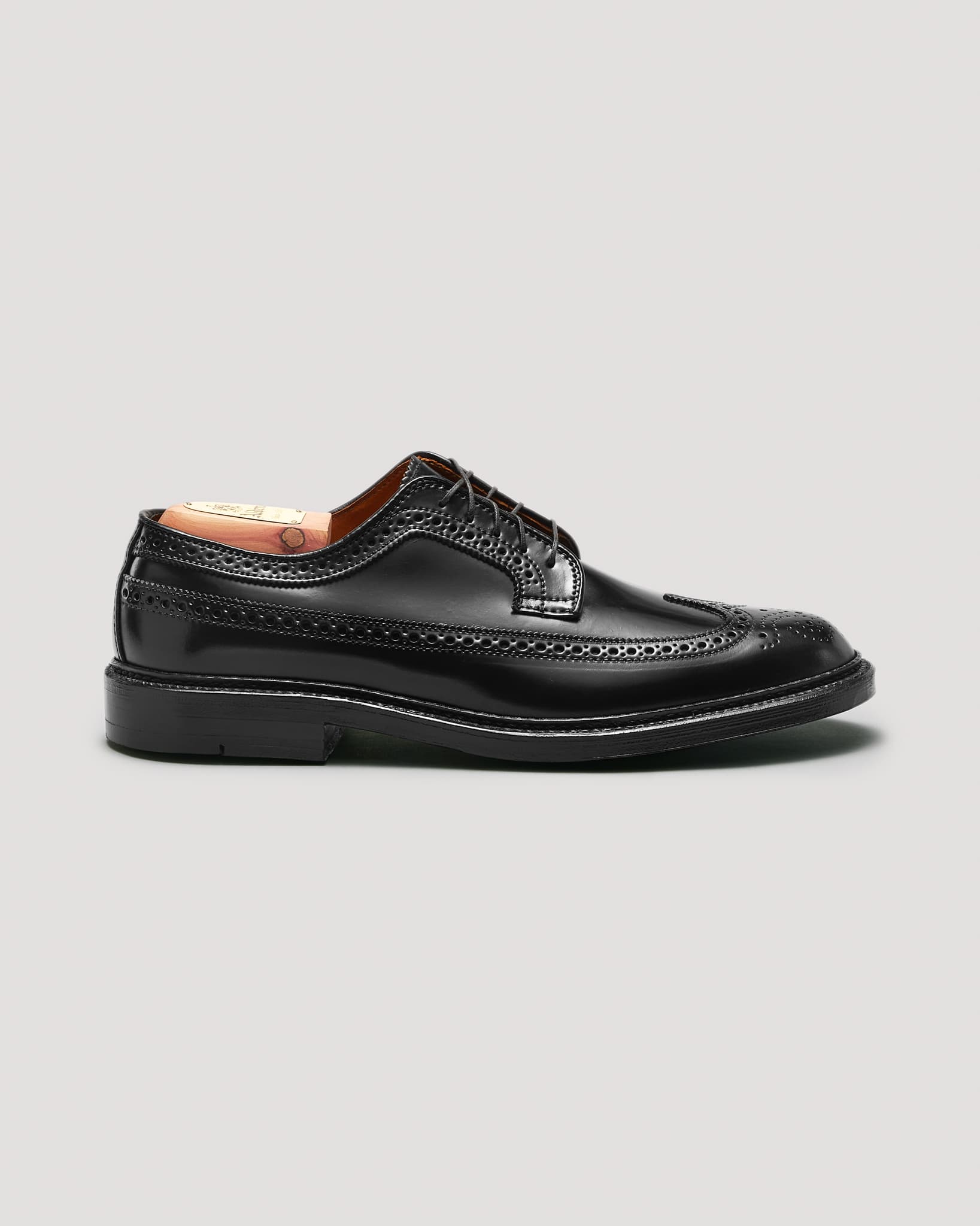 9751 Long Wing Blucher in Black Shell Cordovan, Barrie Last