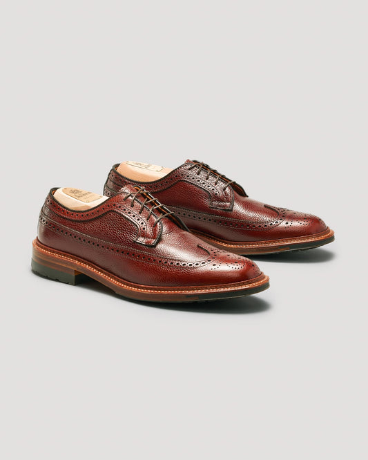 "Brent" Long Wing Blucher in Brown Scotch Grain, Barrie Last