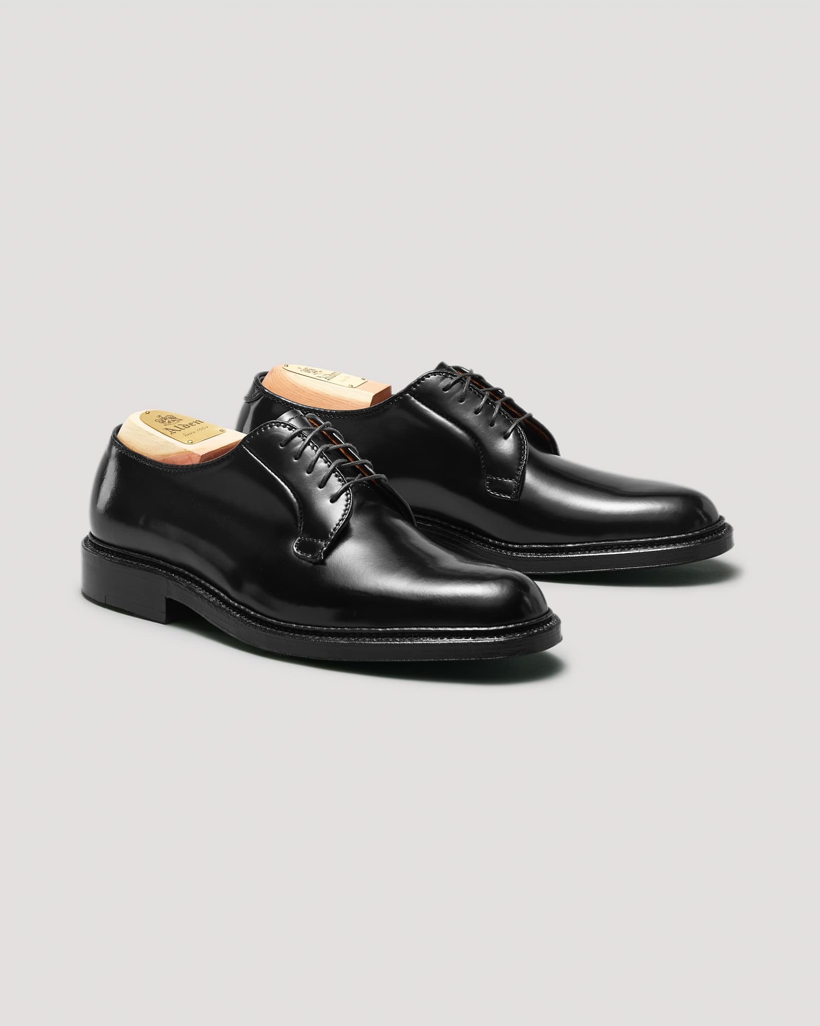 9901 Plain Toe Blucher in Black Shell Cordovan, Barrie Last