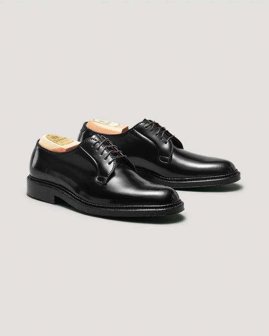 9901 Plain Toe Blucher in Black Shell Cordovan, Barrie Last