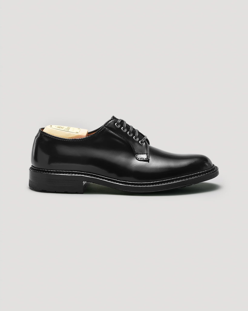 9901C Plain Toe Blucher in Black Shell Cordovan, Barrie Last