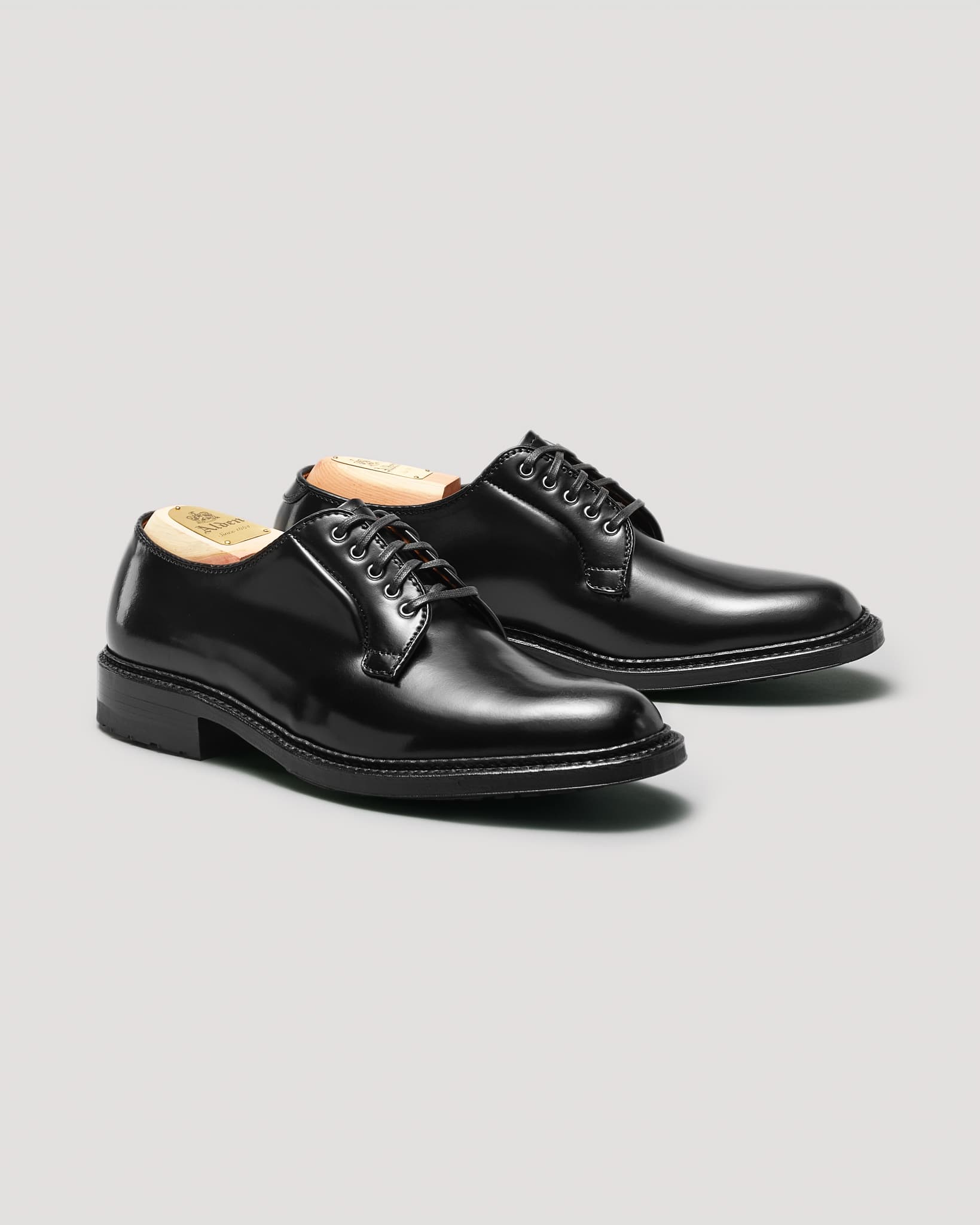 9901C Plain Toe Blucher in Black Shell Cordovan, Barrie Last