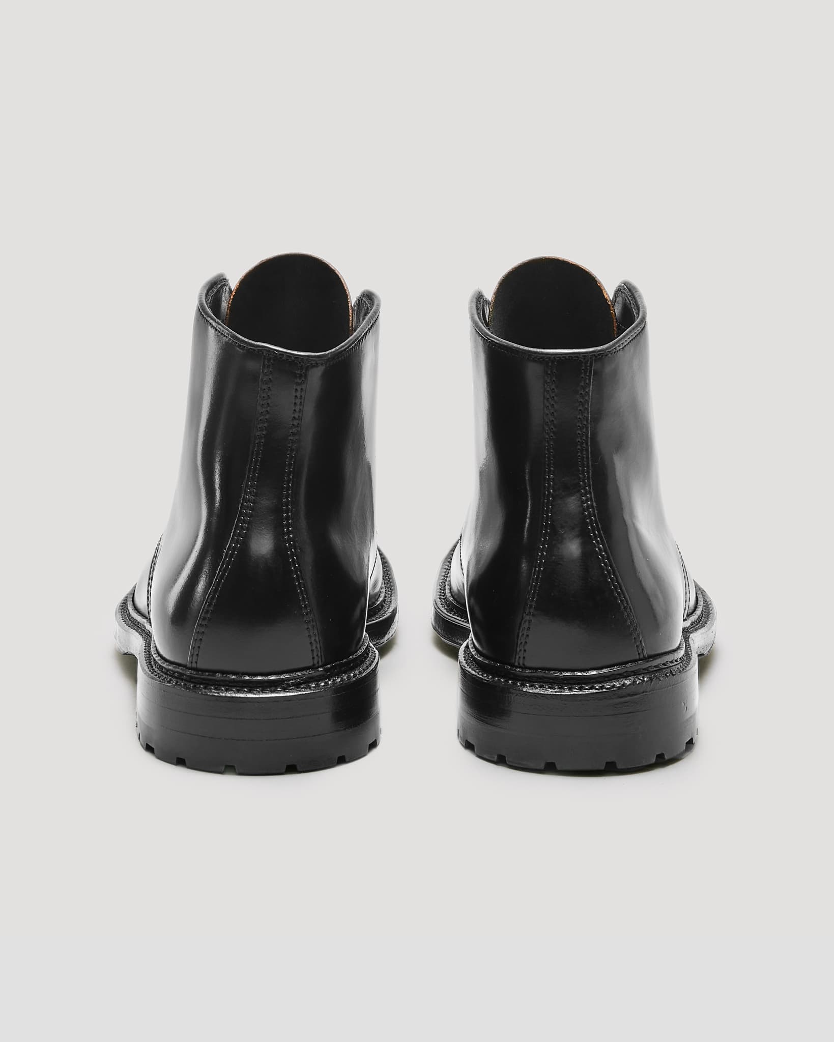 "Armstrong" Plain Toe Boot in Black Shell Cordovan, Barrie Last