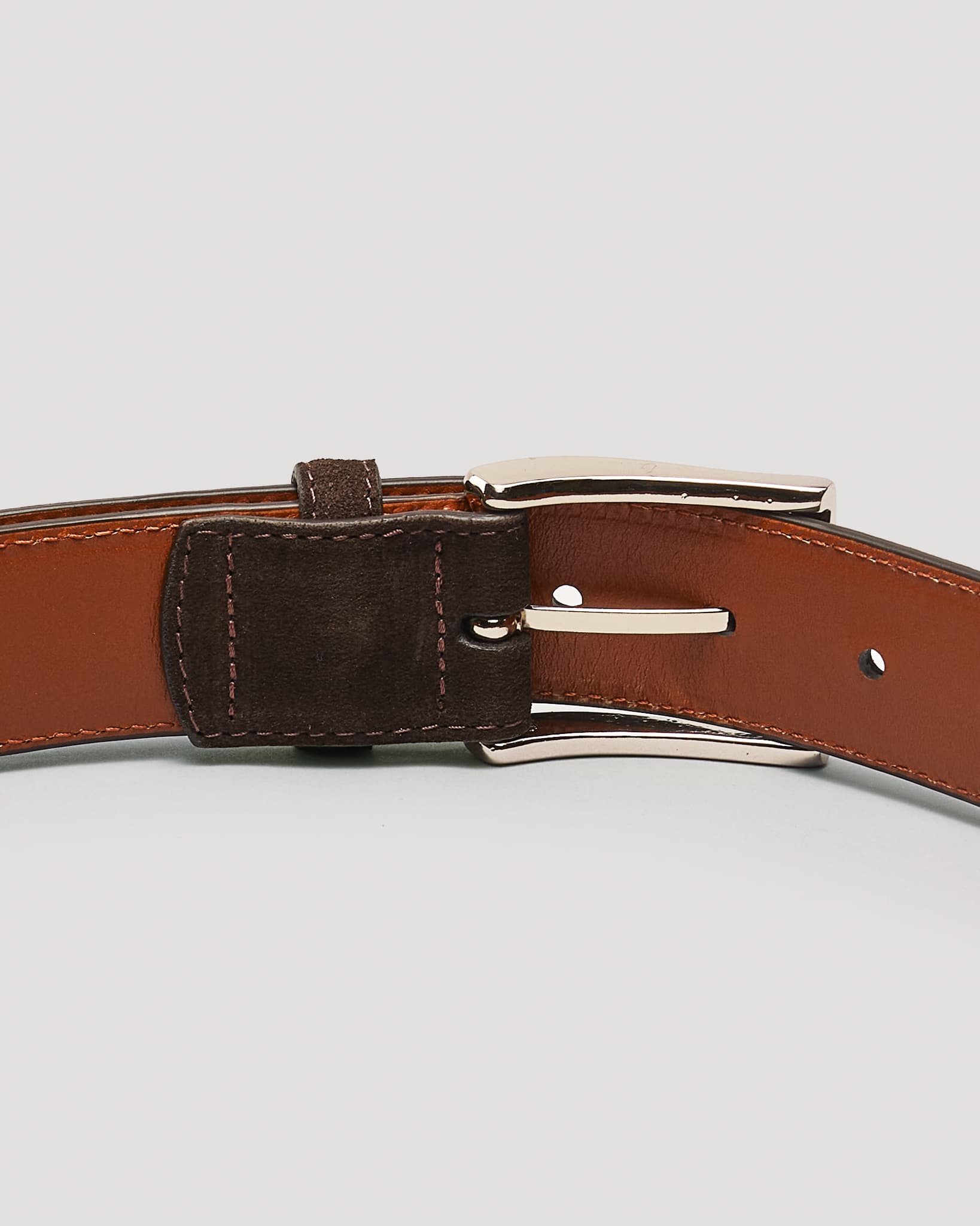 MB 5217 Dark Chocolate Suede Belt 35mm