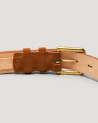 Repello Calf Snuff Suede Leather Belt - Brass - 35mm
