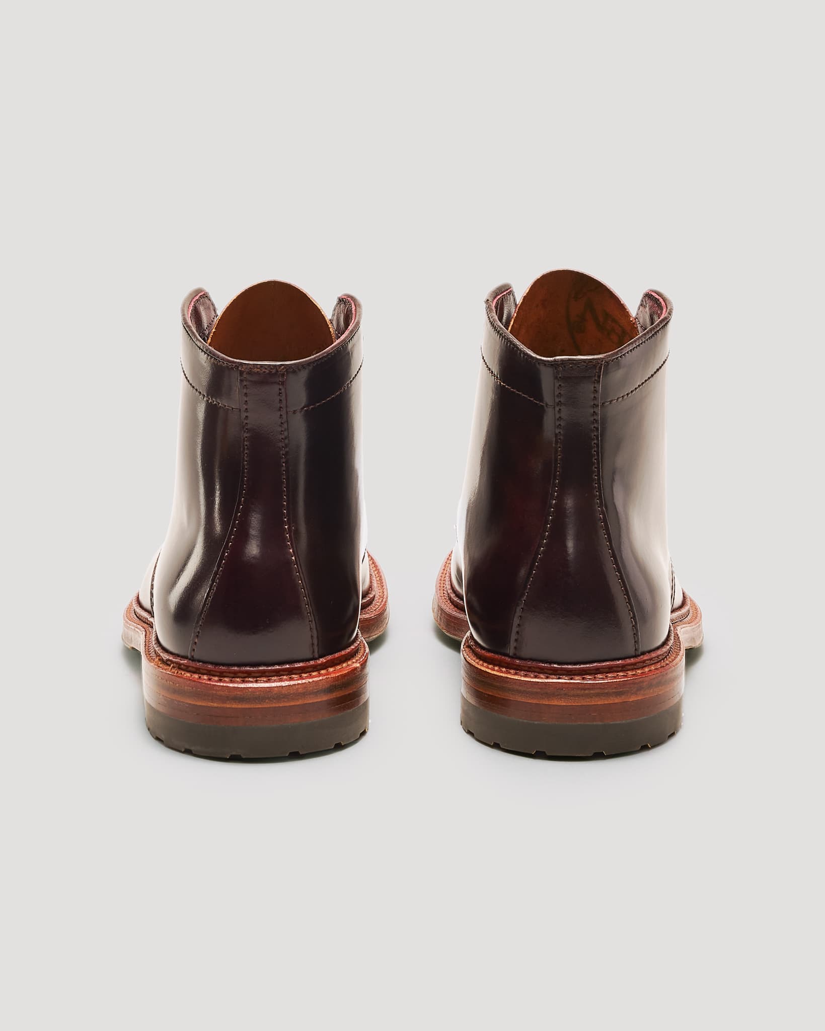 "Demetri" Plain Toe Boot in Color 8 Shell Cordovan, Barrie Last