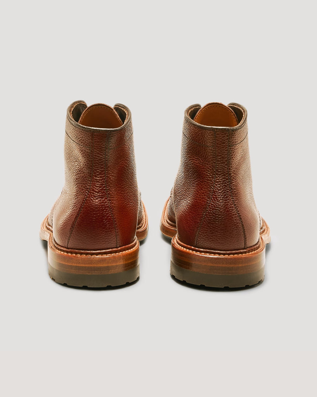 "Gusto" U-Tip Boot in Brown Scotch Grain, Barrie Last
