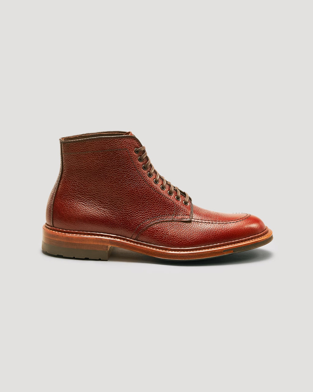 "Gusto" U-Tip Boot in Brown Scotch Grain, Barrie Last