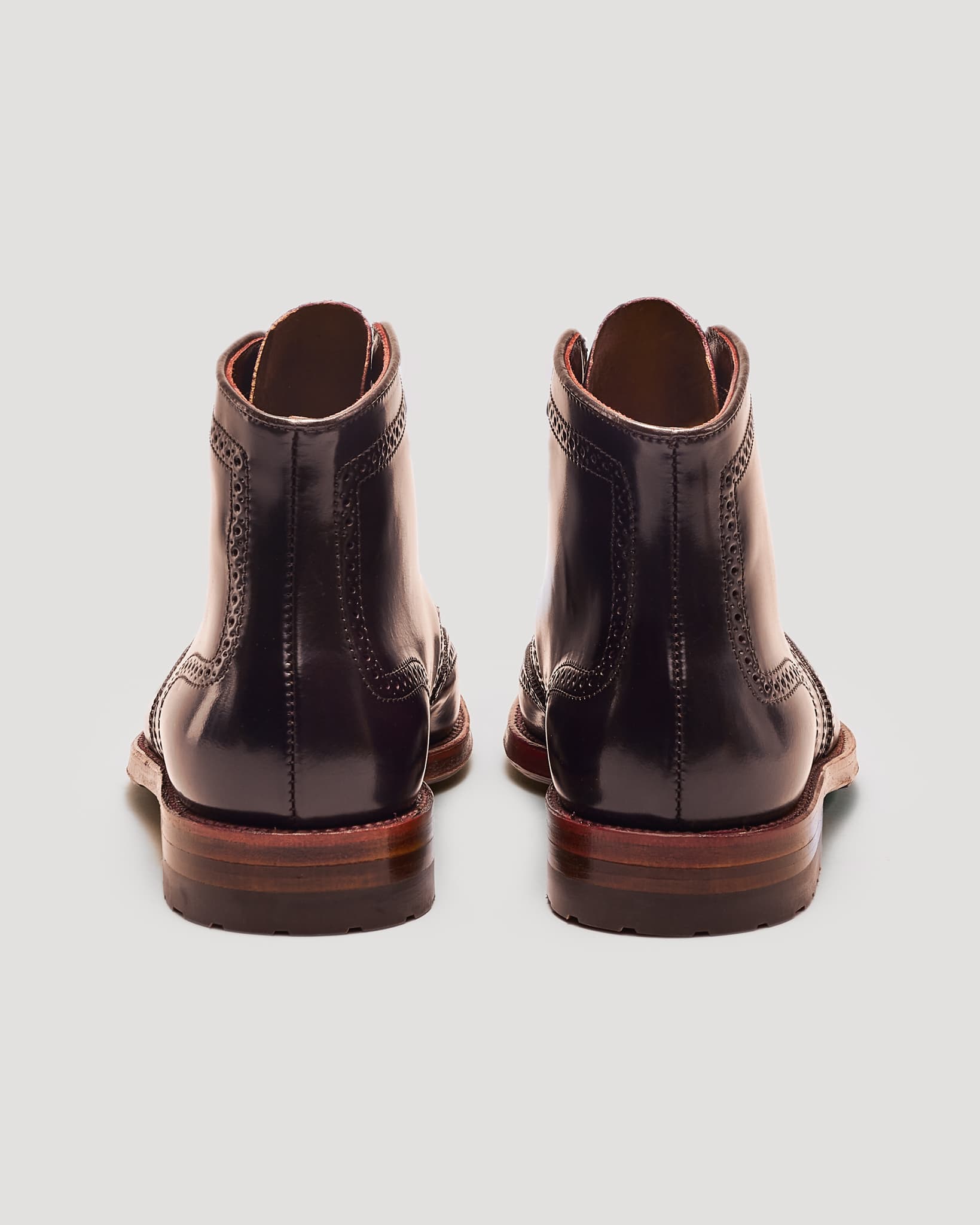 "Laurelhurst" Wing Tip Boot in Color 8 Shell Cordovan, Plaza Last
