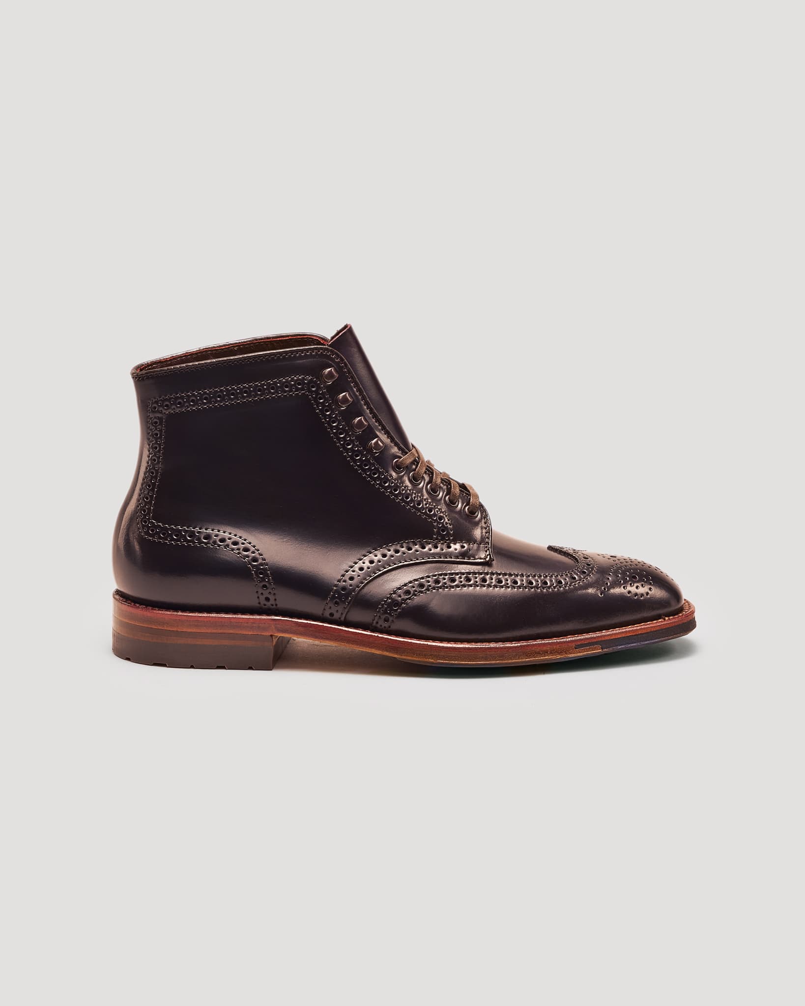 "Laurelhurst" Wing Tip Boot in Color 8 Shell Cordovan, Plaza Last