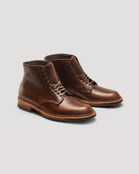 "Meadowlark" Plain Toe Boot in Brown Chromexcel, Trubalance Last