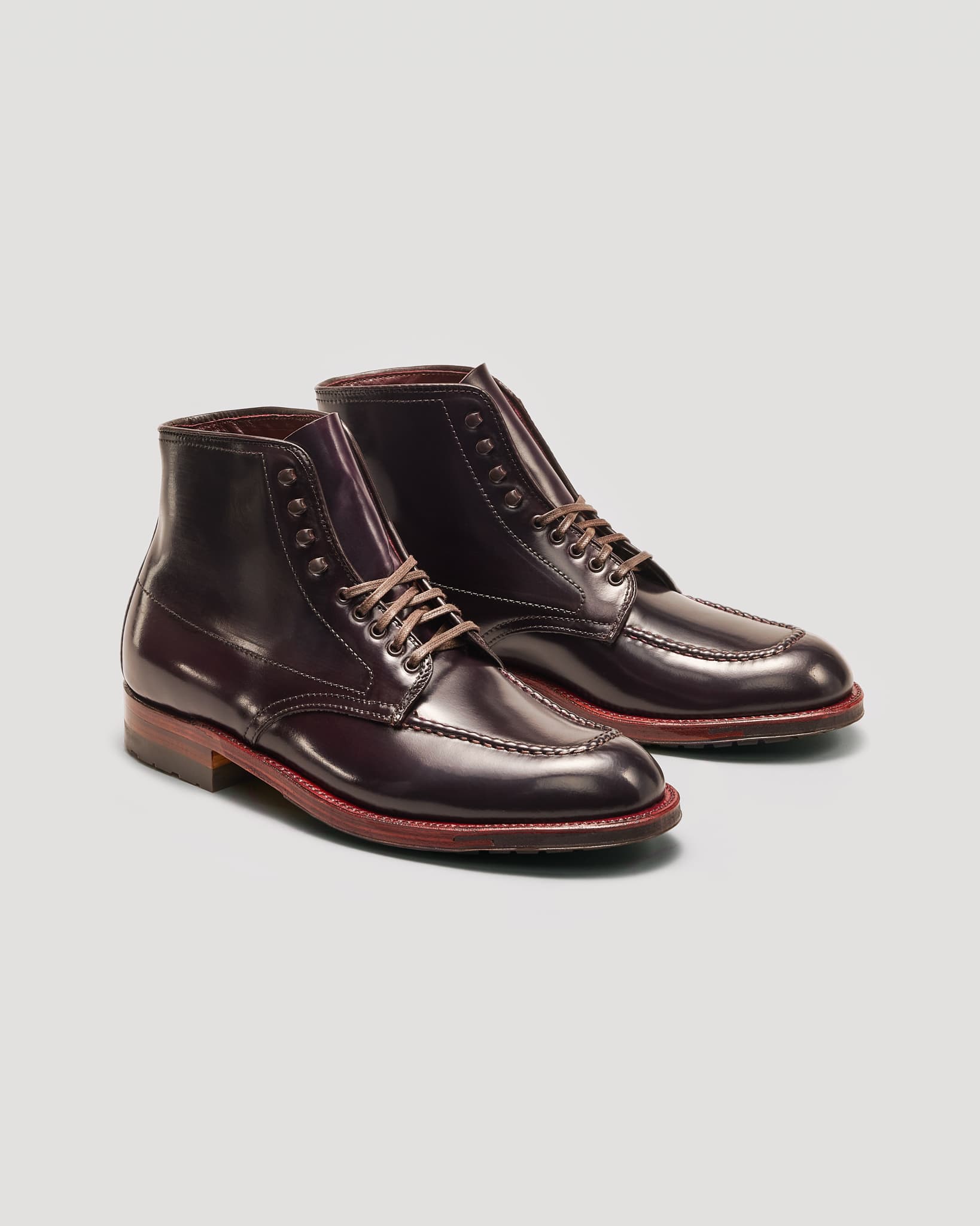 "Monarch" Handsewn Indy Boot in Color 8 Shell Cordovan, Trubalance Last