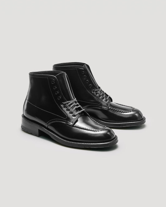 “Neptune” Handsewn Indy Boot in Black Shell Cordovan, Trubalance Last