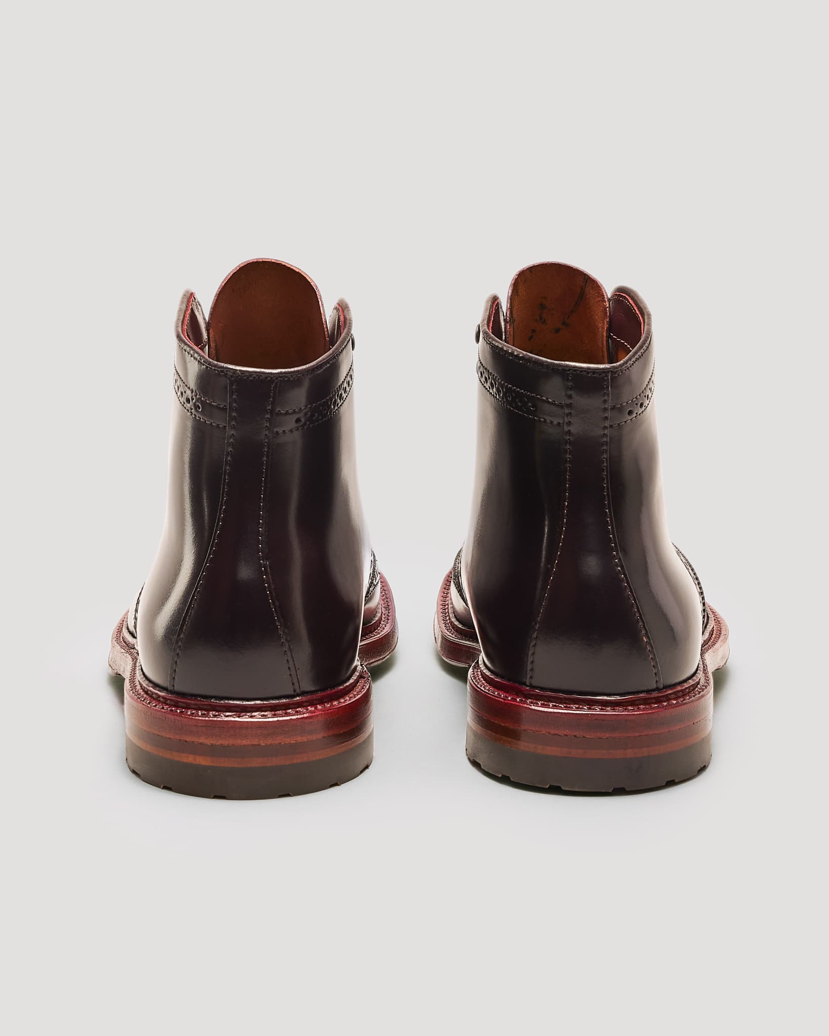 Newcastle” Wing Tip Boot in Color 8 Shell Cordovan, Barrie Last