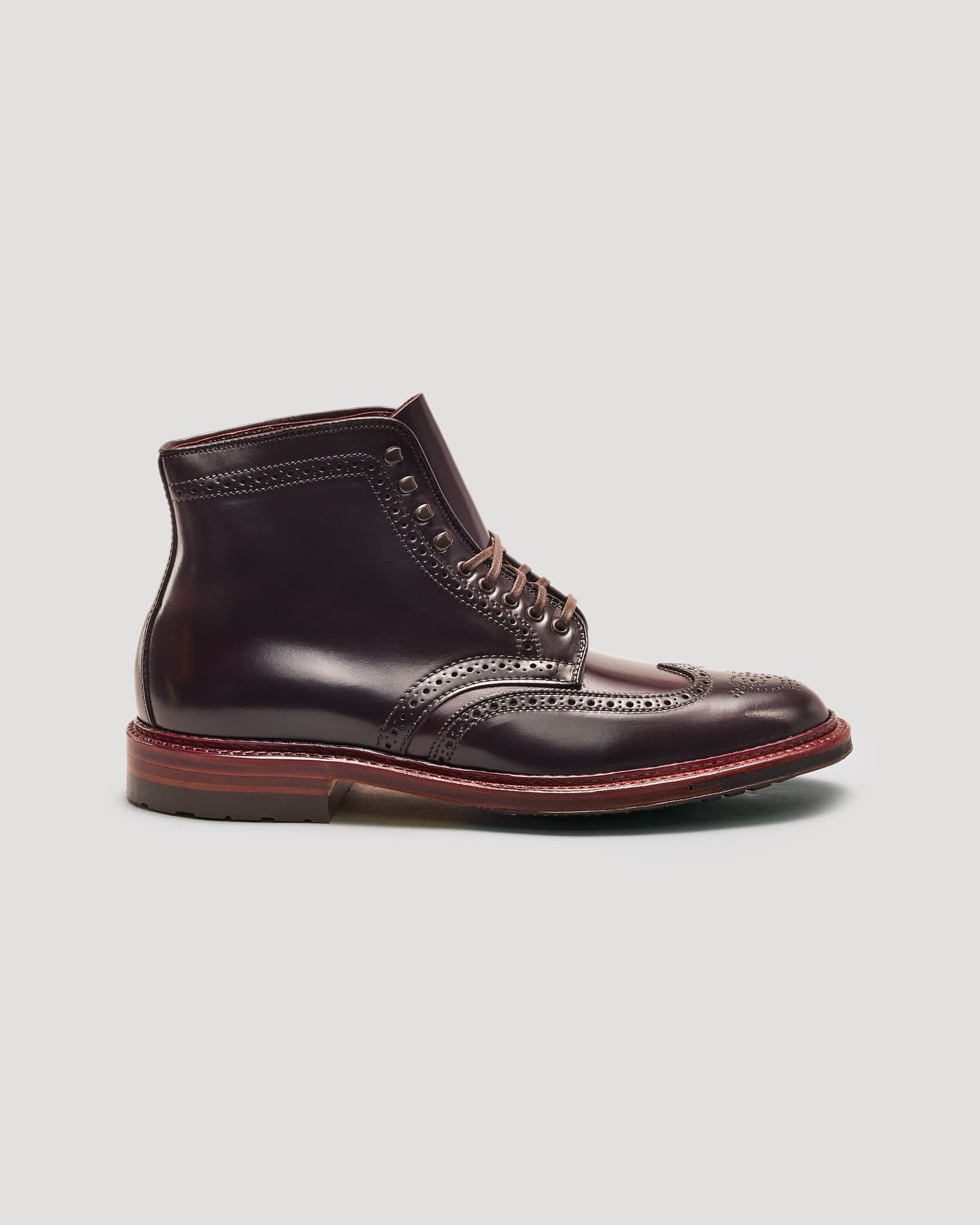 “Newcastle” Wing Tip Boot in Color 8 Shell Cordovan, Barrie Last