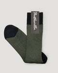 "Fabian" Herringbone Sock - Black/Sage