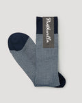 "Fabian" Herringbone Sock - Navy/Powder