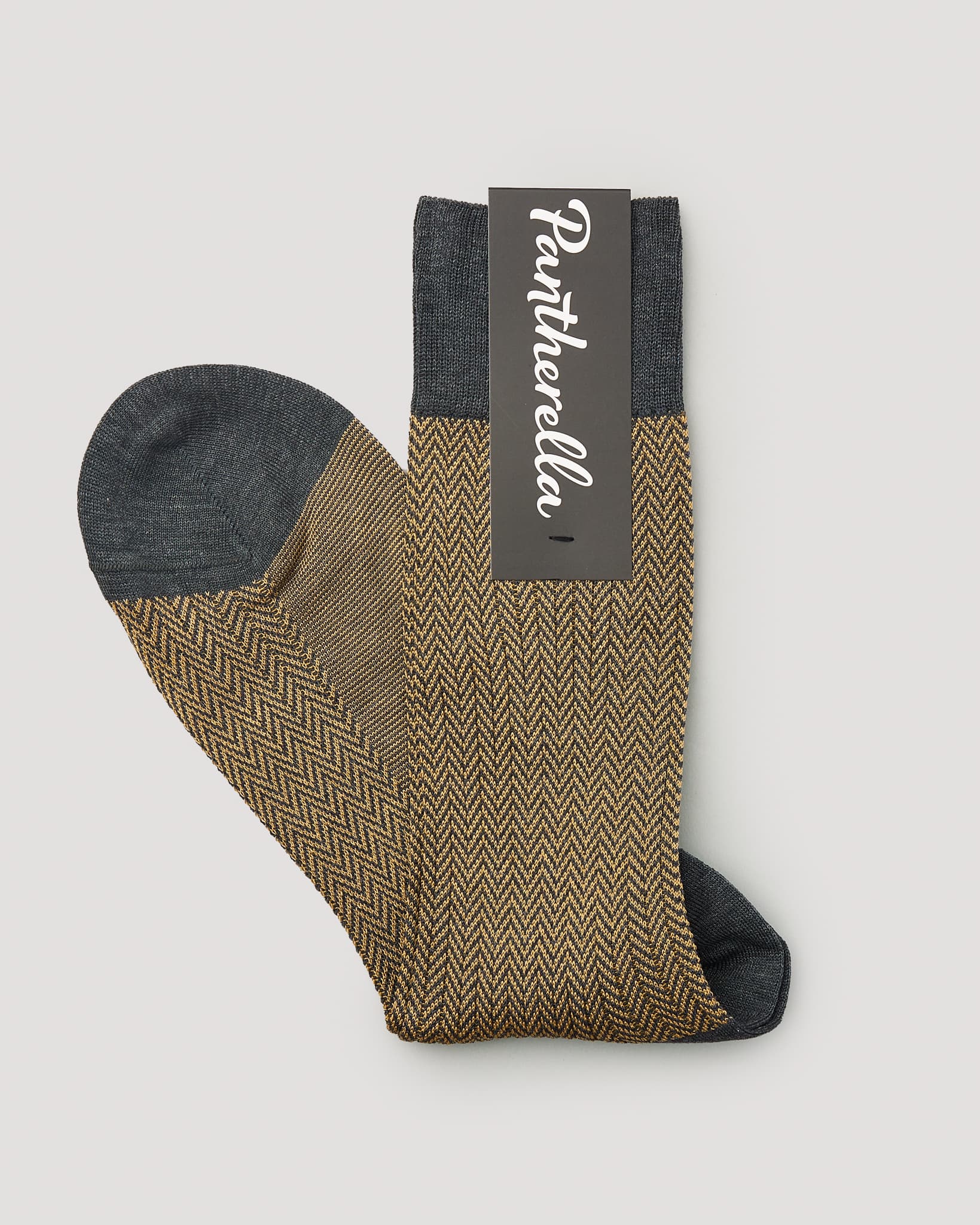 "Fabian" Herringbone Sock - Steel Grey Mix