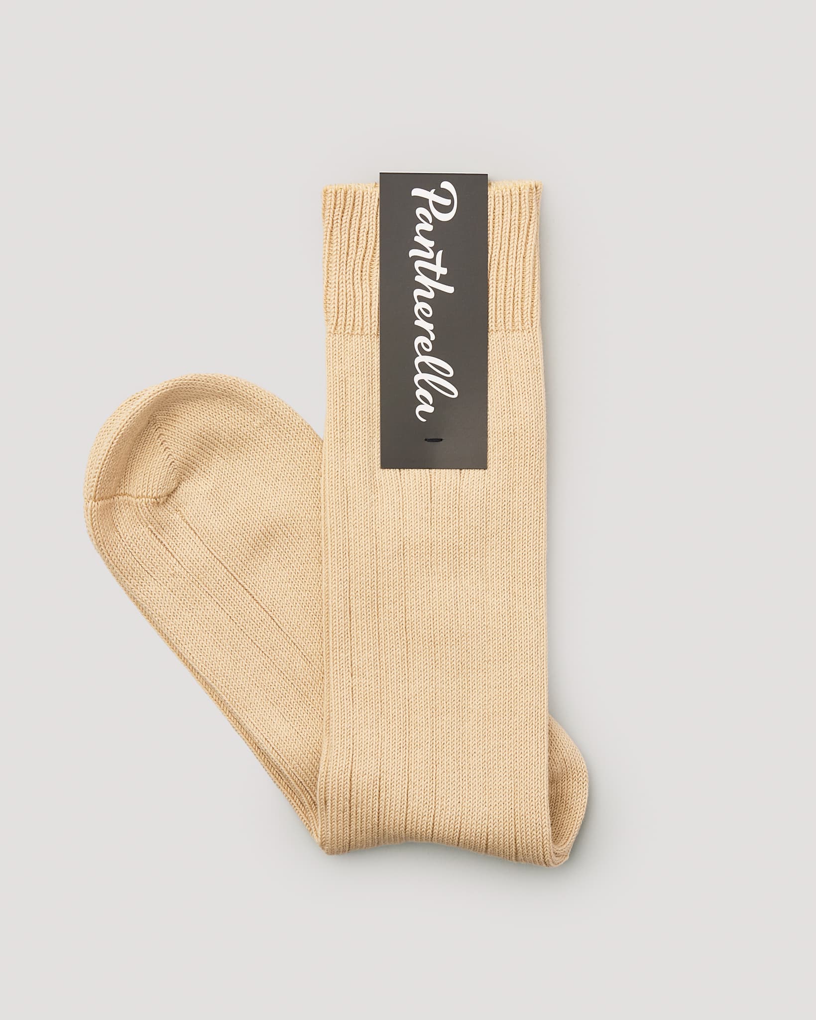 "Seaford" Rib Organic Cotton Sock - Almond