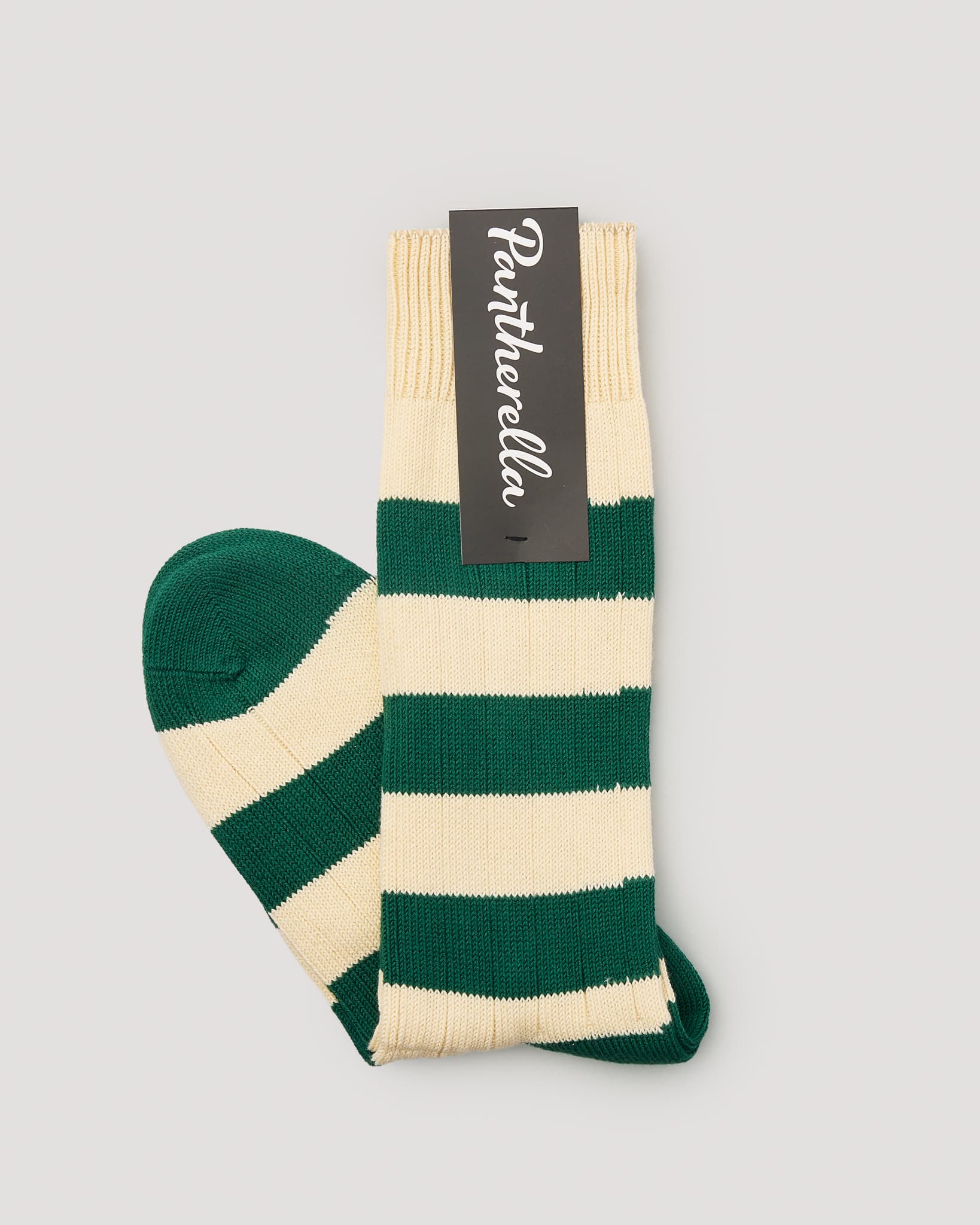 "Selsey" Rib Organic Cotton Sock - Vintage White/Grey