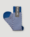 "Vaughan" Lattice Jacquard Cotton Sock - Marine
