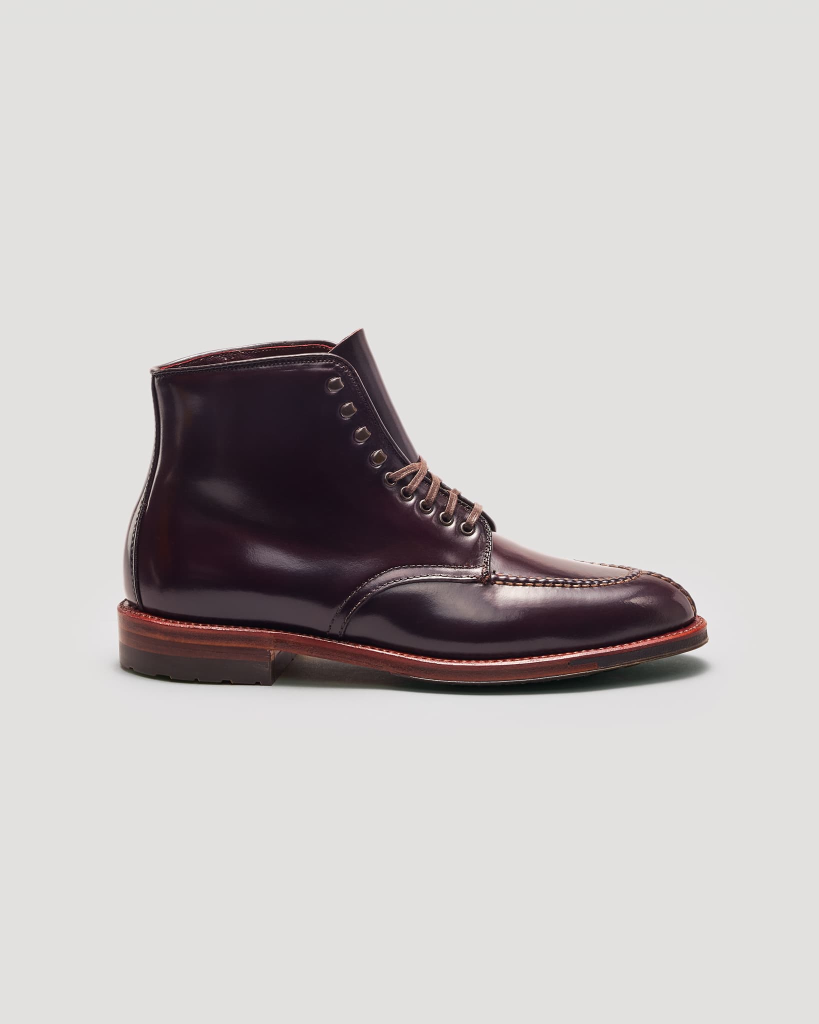 "Union Street" Handsewn Norwegian Front Boot in Color 8 Shell Cordovan, Aberdeen Last