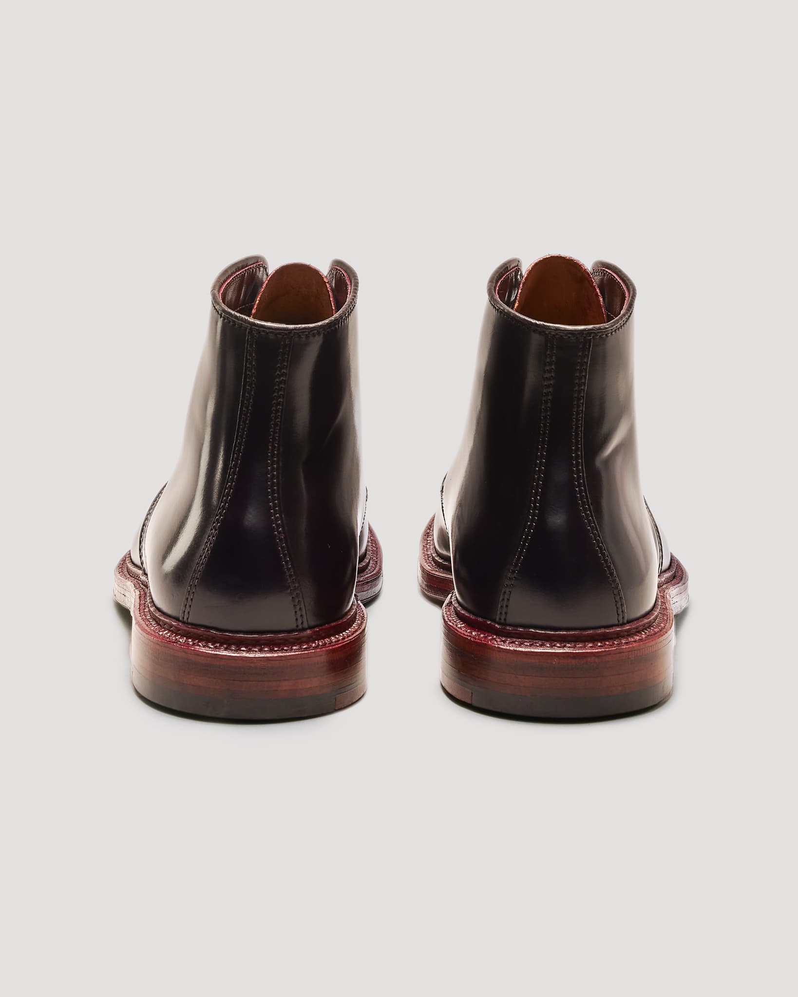 "Uptown" Straight Tip Boot in Color 8 Shell Cordovan, Barrie Last