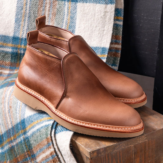"Oak Harbor" Slip-On Chukka Boot in Natural Chromexcel, Barrie Last