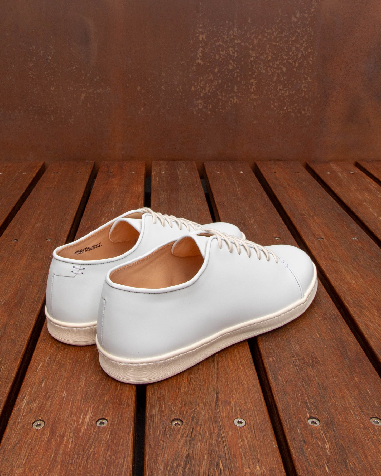 Harlestone Derby Sneaker - White Box Calf - Off White Sole