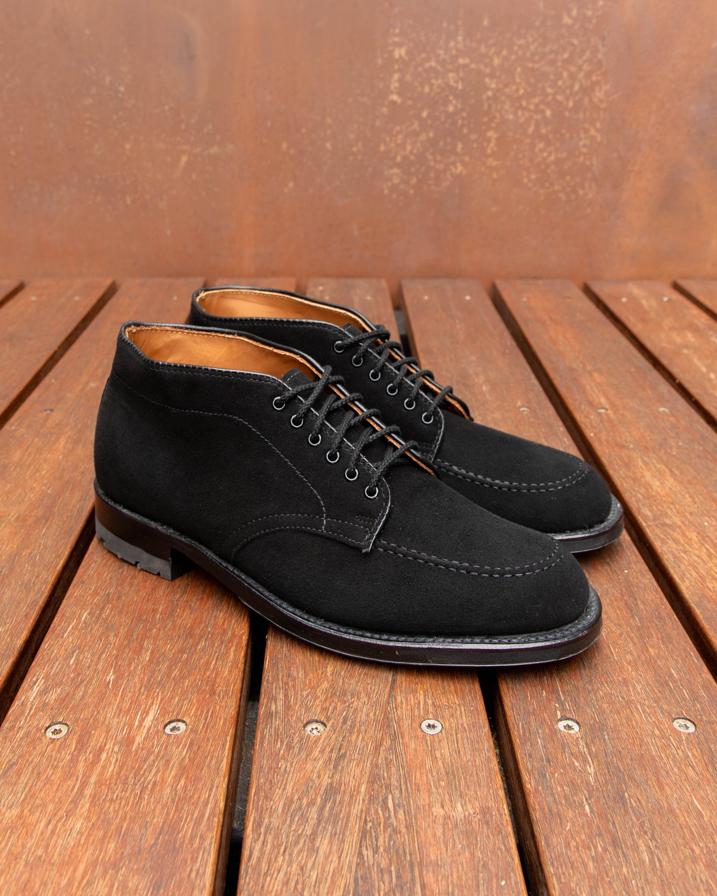 "Edmonds" Indy Chukka Boot in Black Suede, Trubalance Last