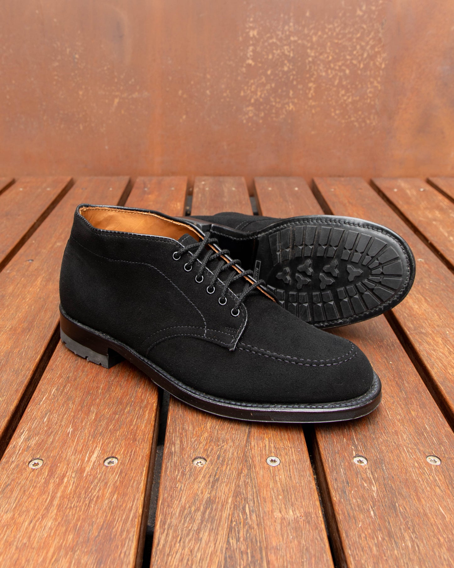 "Edmonds" Indy Chukka Boot in Black Suede, Trubalance Last