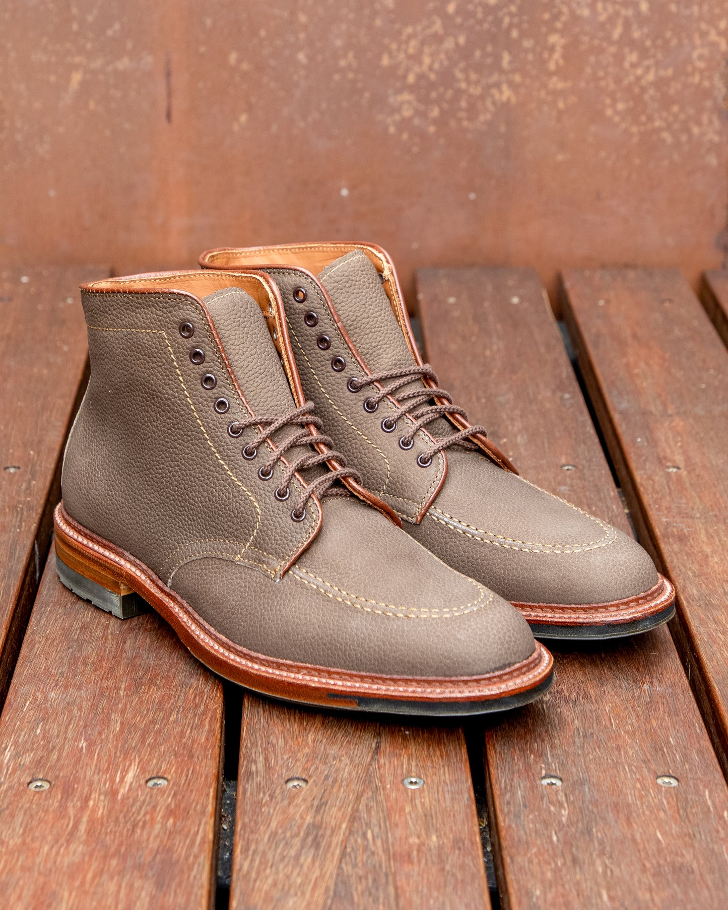 "Casey" U-Tip Boot in Clay Nubuck Grain, Barrie Last