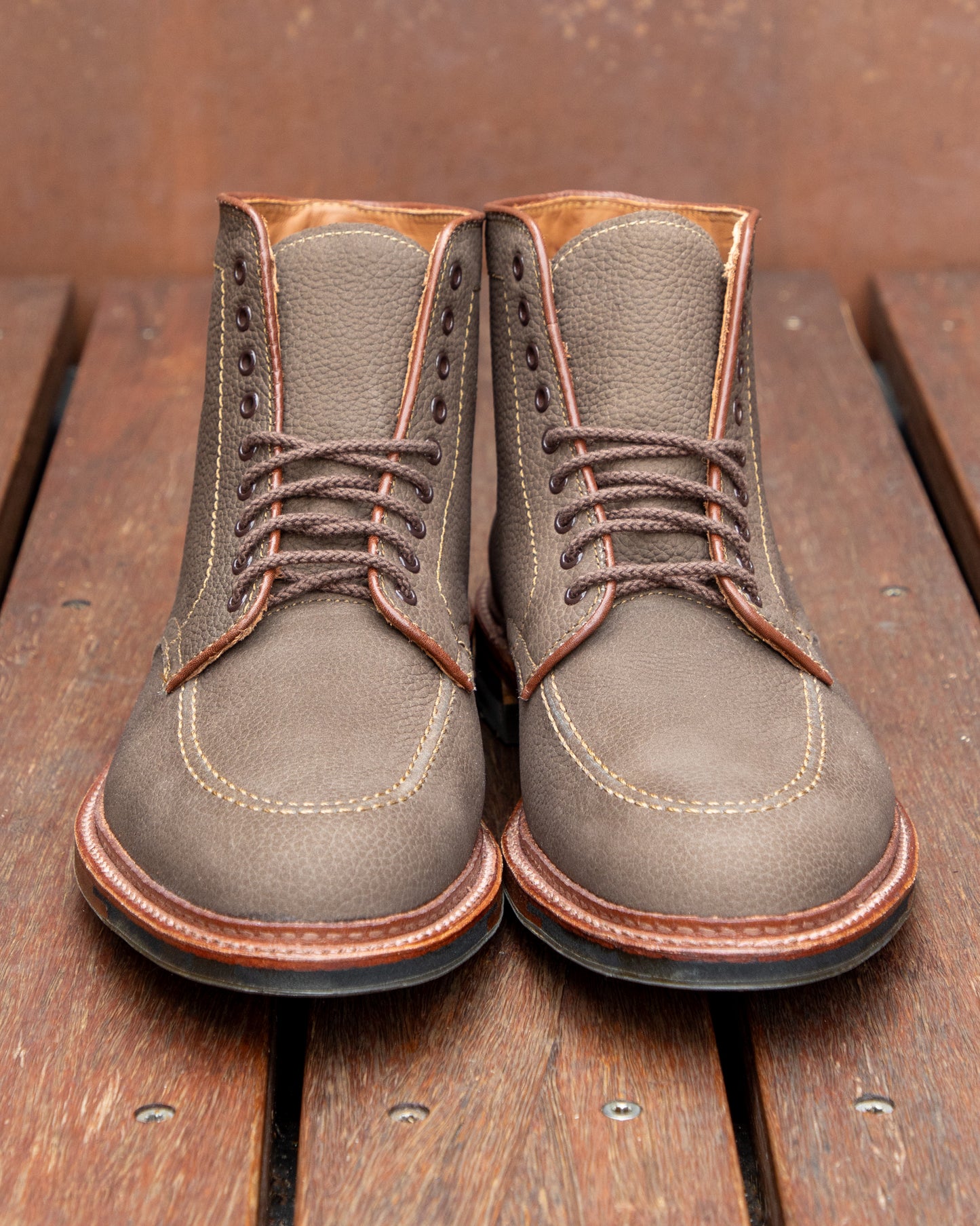 "Casey" U-Tip Boot in Clay Nubuck Grain, Barrie Last
