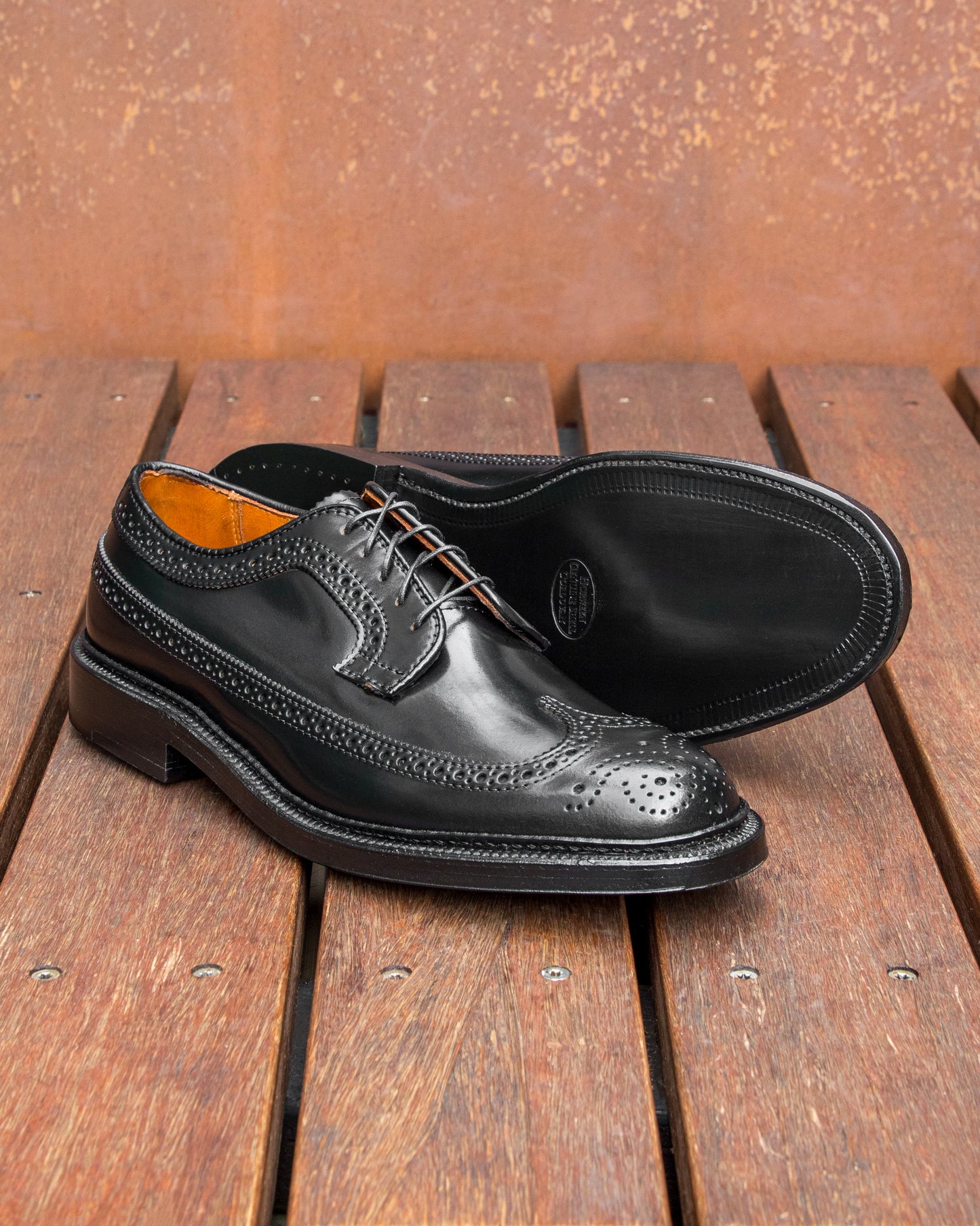 9751 Long Wing Blucher in Black Shell Cordovan, Barrie Last