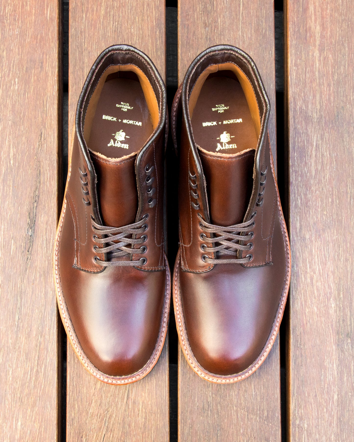 "Meadowlark" Plain Toe Boot in Brown Chromexcel, Trubalance Last