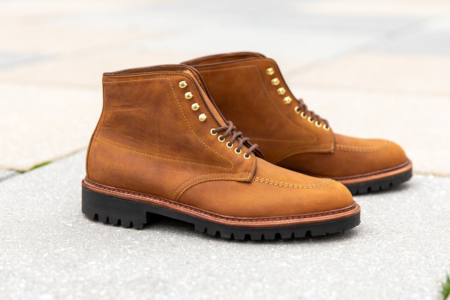 "Wanderlust" Indy Boot in Tan Smooth Chamois, Trubalance Last