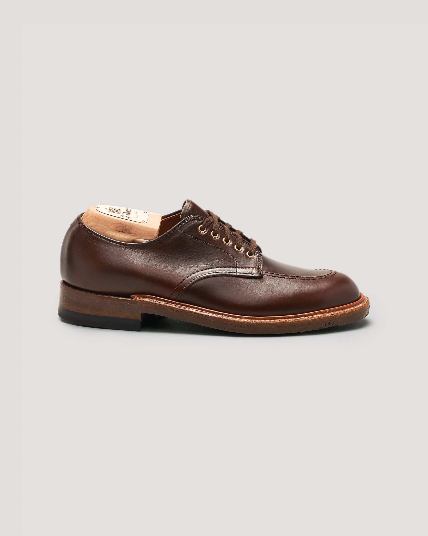 734L Unlined Mocc Toe Blucher in Brown Chromexcel, Van Last