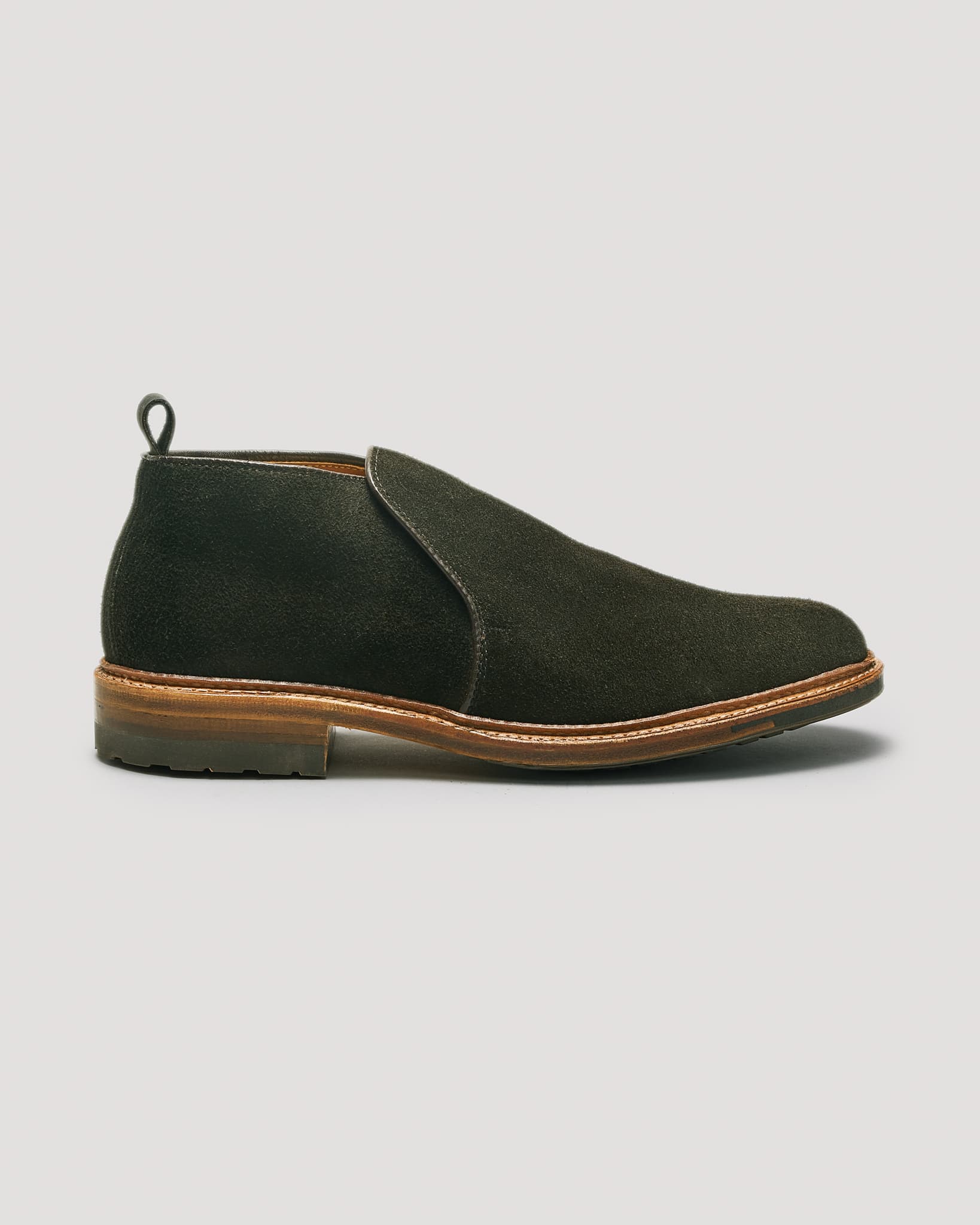 "Grays Harbor" Slip-On Chukka Boot in Earth Reverse Chamois, Barrie Last