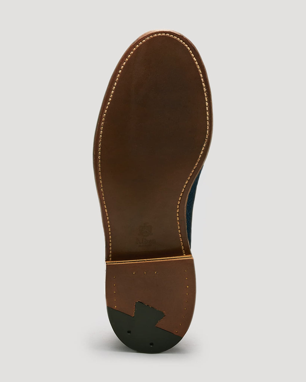 "Campus" Unlined Penny Loafer in Navy Suede, Van Last
