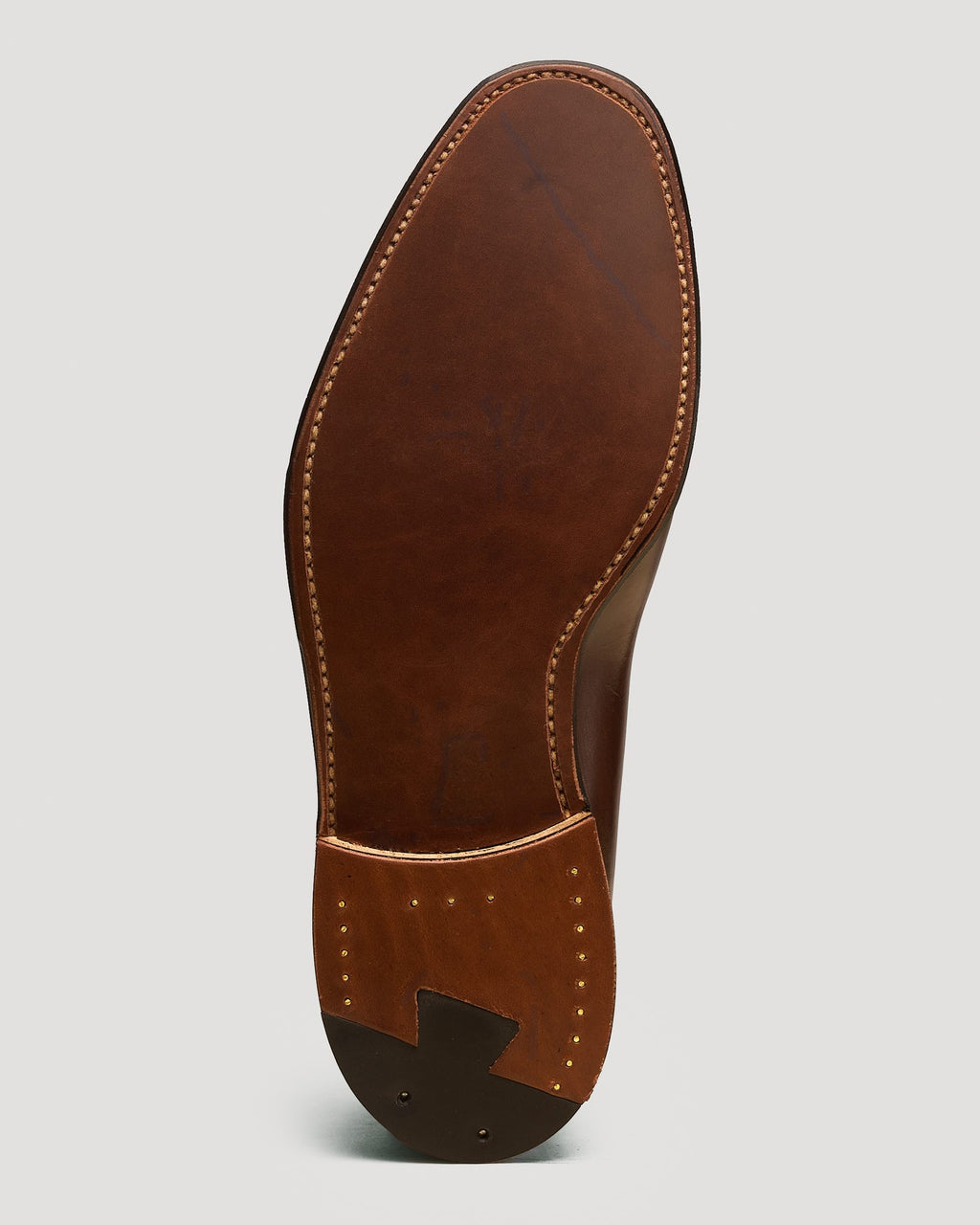 "Promenade" Plain Toe Slip On Loafer in Dark Brown Calfskin, Plaza Last