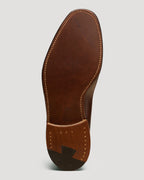 "Promenade" Plain Toe Slip On Loafer in Dark Brown Calfskin, Plaza Last
