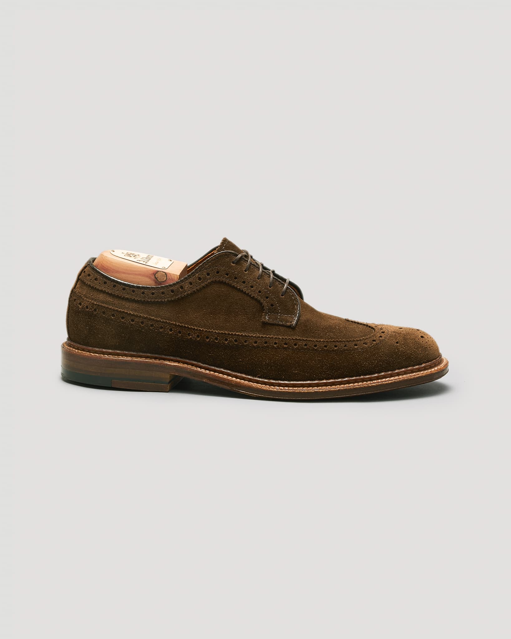 "Scholar" Long Wing Blucher in Humus Suede, Barrie Last
