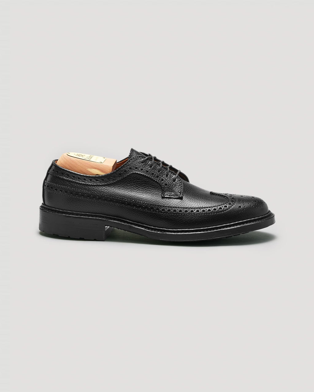 "Riff" Long Wing Blucher in Black JS Grain, Barrie Last